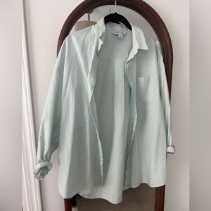 Old Navy Mint Green Boyfriend Button-down